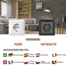 EMOS A6002.2 Csatalakozó aljzat SCHUKO, antracit
