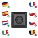 EMOS A6002.2 Csatalakozó aljzat SCHUKO, antracit