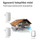 OMU system WBKK02-2A1VB Vezeték és elem nélküli csengő 2 adó - kinetic kapcsoló 1 vevő fekete