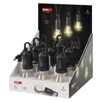 EMOS P4719 LED izzó USB tápegységgel 9db, display box