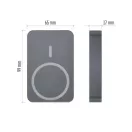 EMOS B0551GY Powerbank WI 1046, 10 000 mAh, 20 W+Wireless, szürke