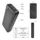 EMOS B0572B Powerbank AlphaQ3, 20 000 mAh, 22,5 W, fekete