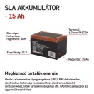 Emos B9656V AKKUMULÁTOR SLA 12V 15Ah FASTON 6.3mm VONTATÁS