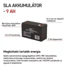 Emos B9675 AKKUMULÁTOR SLA 12V 9Ah FASTON 6.3mm