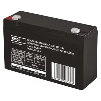 Emos B9682 AKKUMULÁTOR SLA 6V 12Ah FASTON 4.7mm