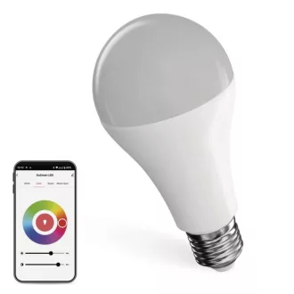   EMOS ZQW516R LED izzó GoSmart A65 / E27 / 14 W (94 W) / 1 400 lm / RGB / dimmelhető / WiFi