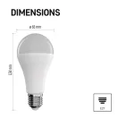 EMOS ZQW516R LED izzó GoSmart A65 / E27 / 14 W (94 W) / 1 400 lm / RGB / dimmelhető / WiFi