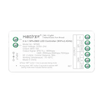MiBoxer SPIW5 SPI és DMX vezérlő Wifi+2,4GHz