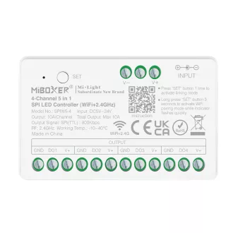   Miboxer SPIW5-4 4CH SPI LED vezérlő 5in1 futófény WiFi+2.4G