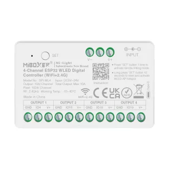 MiBoxer SPI-WL4 4CH ESP32 WLED vezérlő (WiFi+2.4G)
