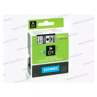   DYMO 19mm x 7m feliratozógép D1 szalag fekete/fehér 45803 S0720830