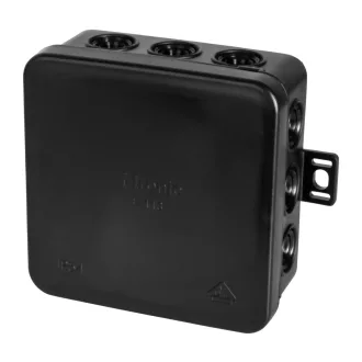   OP113SW 85x85x40mm fekete színű elágazódoboz, IP54, halogénmentes