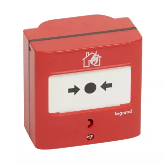   Legrand 138068 Kézi jelzésadó tűzérzékelő és tűzjelző rendszerekhez, egyműveletes, piros RAL 3000, 2