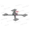 MGKNS-NP-016 fém talp 400x400mm M16 menettel, felfogórúd tartó 360° állítható
