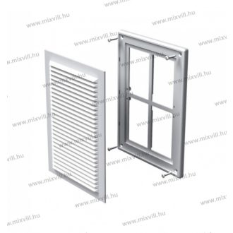   MV 125S ABS Szellőzőrács 182x251mm szúnyoghálóval, csőcsatlakozás nélkül