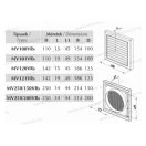 MV 100VRs Szellőzőrács 100mm kézi zsaluval, szúnyoghálóval