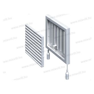   MV 101VRs Szellőzőrács 100mm kézi zsaluval, szúnyoghálóval