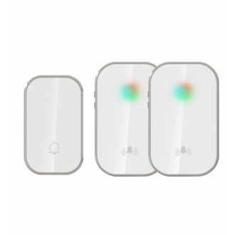   OMU system WBKK01-1A2VW vezeték és elem nélküli csengő 1 adó kinetic kapcsoló és 2 vevőegység fehér