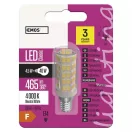 Emos ZQ9140 LED izzó E14 4,5W 465lm 3000K 300° vil.szög 3év gar. páraelszívó