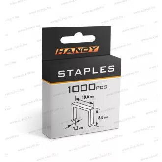   Tűzőkapocs U alakú (szögletes) - 1,2x10,6x8mm - 1000 db (10443)