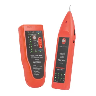   Maxwell 25341 érpárkereső hangjelzéssel, LED-del - RJ45 kábel teszterrel