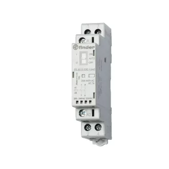    FINDER 22.32.0.024.4320 installációs mágneskap 2 záróérintkező 25 A, tápfeszültség: 24 V AC/DC, LED+