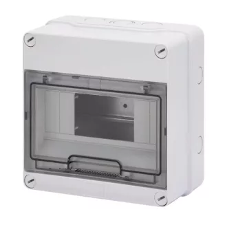  GEWISS GW40003 Kiselosztó falon kívüli 8 modul átlátszó ajtó DC1000V UV álló IP55