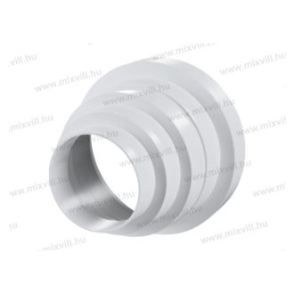   Vents 310P műanyag lépcsős szűkítő idom 150/125/120/100/80mm átmérőben, fehér PVC