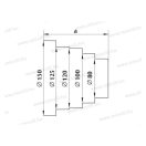 Vents 310P műanyag lépcsős szűkítő idom 150/125/120/100/80mm átmérőben, fehér PVC