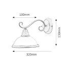 Rábalux 2751 Elisett falikar E27 1x60W bronz