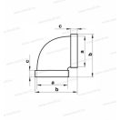 Vents 5251 55X110 90°-os könyök vízszintes laposcsatornához