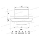 Vents A 150 VRF ABS Tányérszelep+tömítés Đ150 +szerelőkarima +rögzítőgyűrű