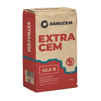   DANUCEM CEM II/A-LL 42,5R mészkő-portlandcement, extra 25 kg/zsák, 56 zsák/# (1,4 t/#)