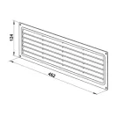 MV 450 ABS ajtórács fehér műanyag 462x124mm csőcsatlakozás nélkül