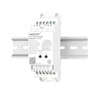   MiBoxer TZ5 DIN sínes 5 in 1 LED ZIGBEE vezérlő 3.0+2,4G W CCT RGB RGBW RGB+CCT