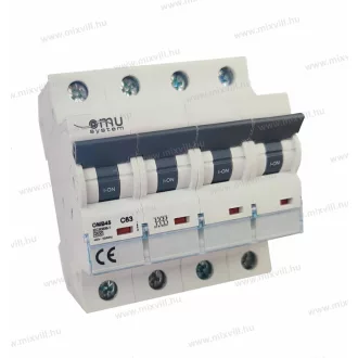   Omu system OMB45 4 pólusú 16A C 4,5kA kismegszakító OMB45416C