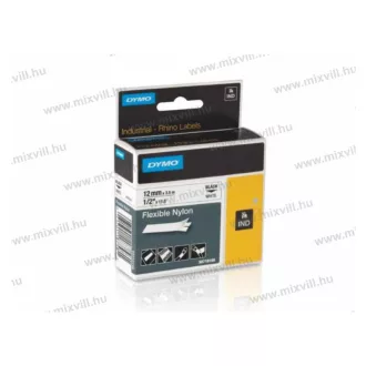   DYMO 12mm x 3,5m ID1 nylon kazetta fekete/fehér 18758 S0718100