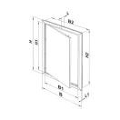 Vents D 200x300 mm Csempeajtó ellenőrzőablak műanyag bal vagy jobb oldali nyitás, fehér