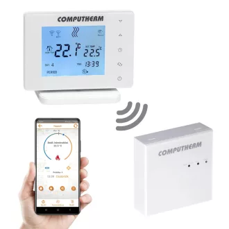   Computherm E400RF Wi-Fi termosztát vezeték nélküli érintőgombos vezérlővel