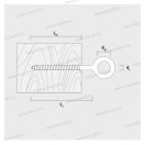 CELO Apolo 912160OES OES állványrögzítő szemes csavar GR dűbelhez 12x160mm 20db/cs