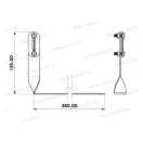 MGKNC-11 Tetővezetéktartó 90° 25mm laposvashoz 38cm hosszú