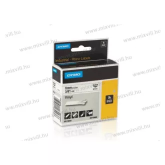 DYMO 9mm x 5,5m vinyl szalag fekete/fehér 18443 S0718580