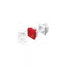 MODUL dugalj 2+F fehér 16A 250V 2M biztonsági zsaluval VM10PW(17649)