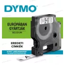 DYMO 12mm x 7m feliratozógép D1 szalag fehér/fekete 45021 S0720610