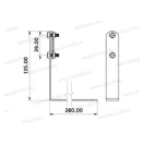 MGKNC-12 Tetővezetéktartó 25mm laposvashoz 38cm hosszú