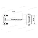 MGZNT-02 6x140 Vezetéktartó 25mm laposvashoz 14cm hosszú csavaros heggyel