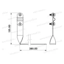 MGKNC-11 A Tetővezeték tartó 90° 8-10mm köracélhoz 38cm hosszú