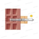 CELO Apolo 910160MFRSB MFR tokrögzítő dübel+hatlapfejű integrált alátétes csavar 10x160 50db/cs