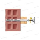 CELO Apolo 910160MFRSB MFR tokrögzítő dübel+hatlapfejű integrált alátétes csavar 10x160 50db/cs