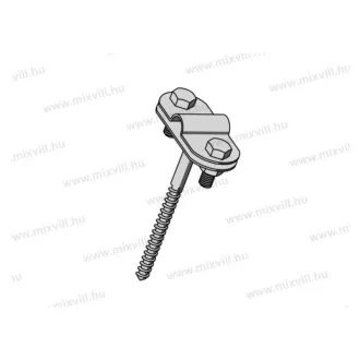   MGZNT-02 6x160A Vezetéktartó 8-10mm köracélhoz 16cm hosszú csavaros heggyel